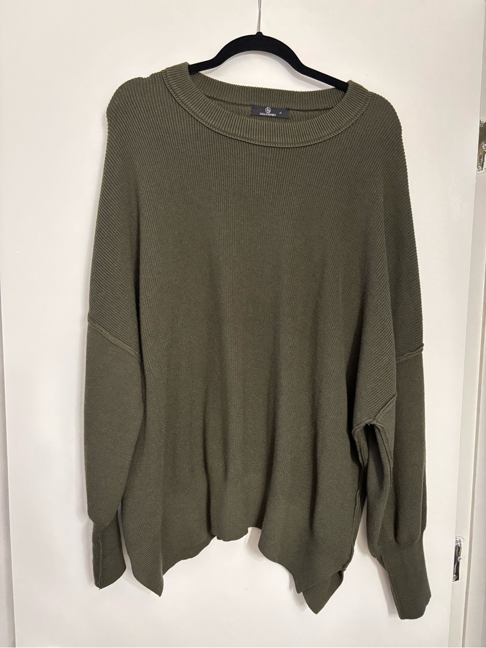 Olive Green Oversized Knit Sweater